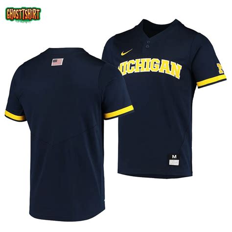 nike university of michigan baseball navy replica jersey|university of michigan nike.